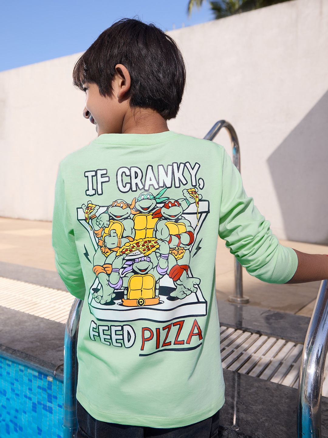 TMNT: Pizza Love Boys Cotton Full Sleeve T-Shirts (2-8 Yrs) Online