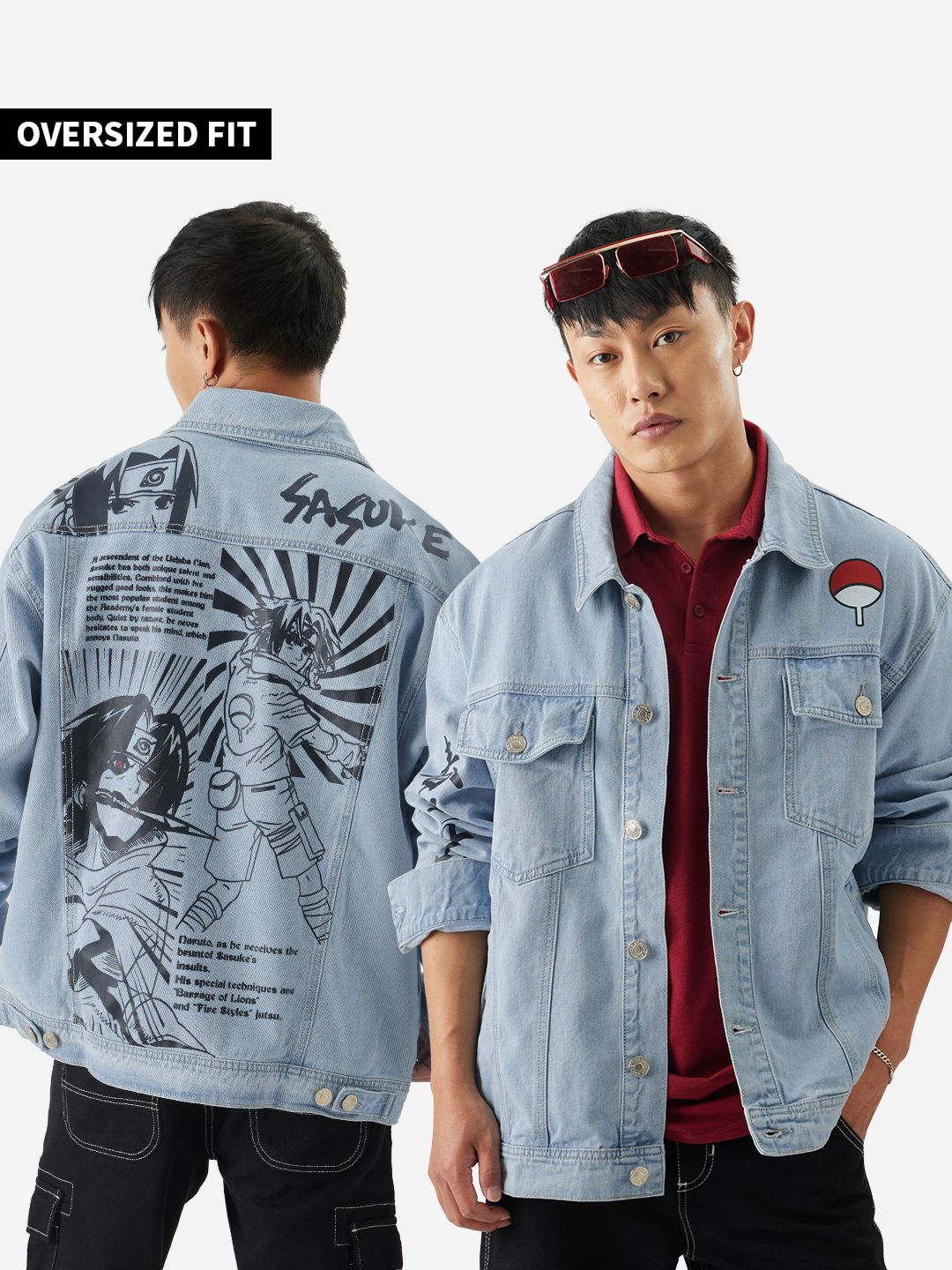 Buy Naruto Sasuke Men Denim Jackets Online