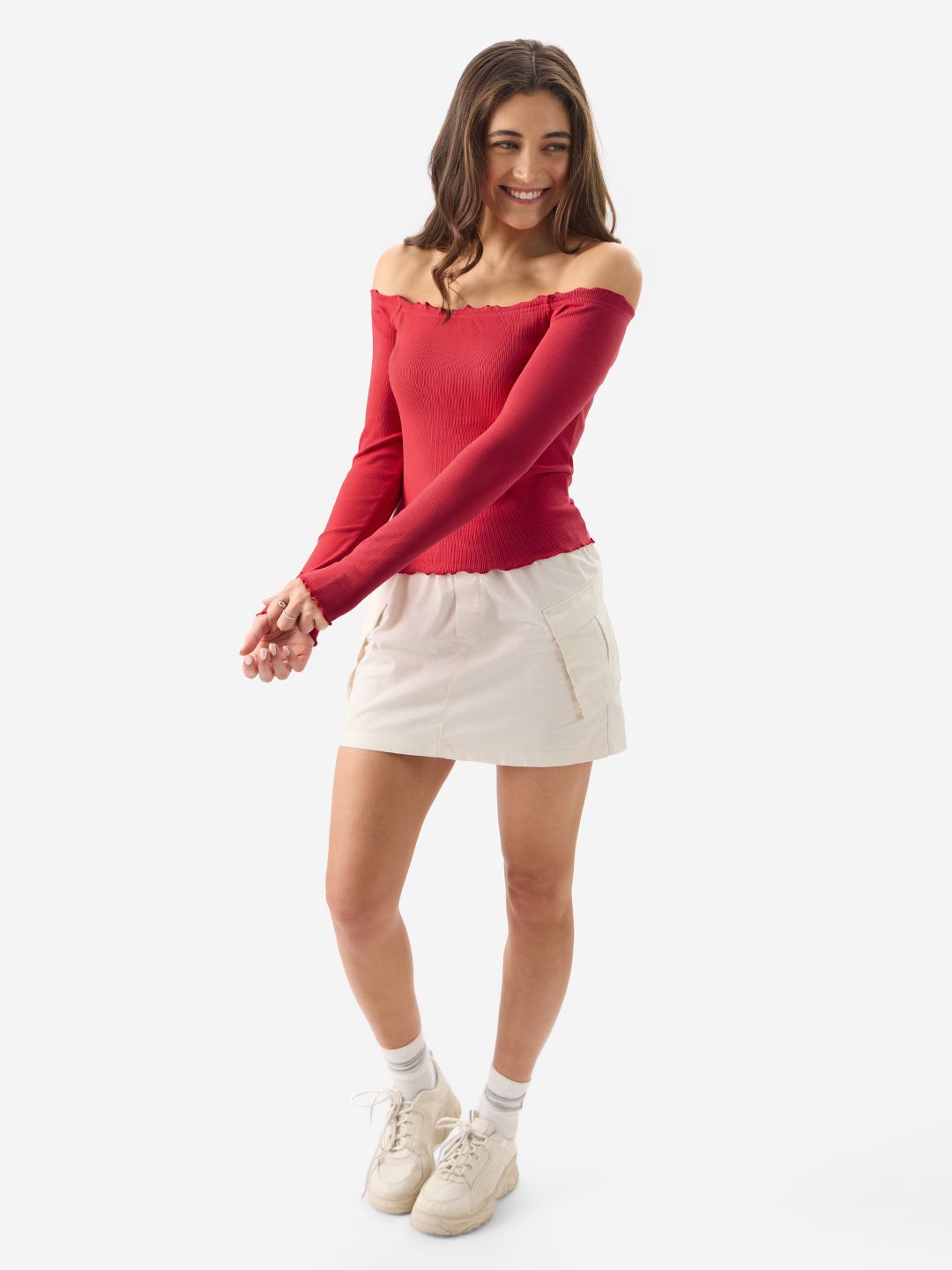 Bittersweet Ribbed Top Women Full Sleeves Tops price