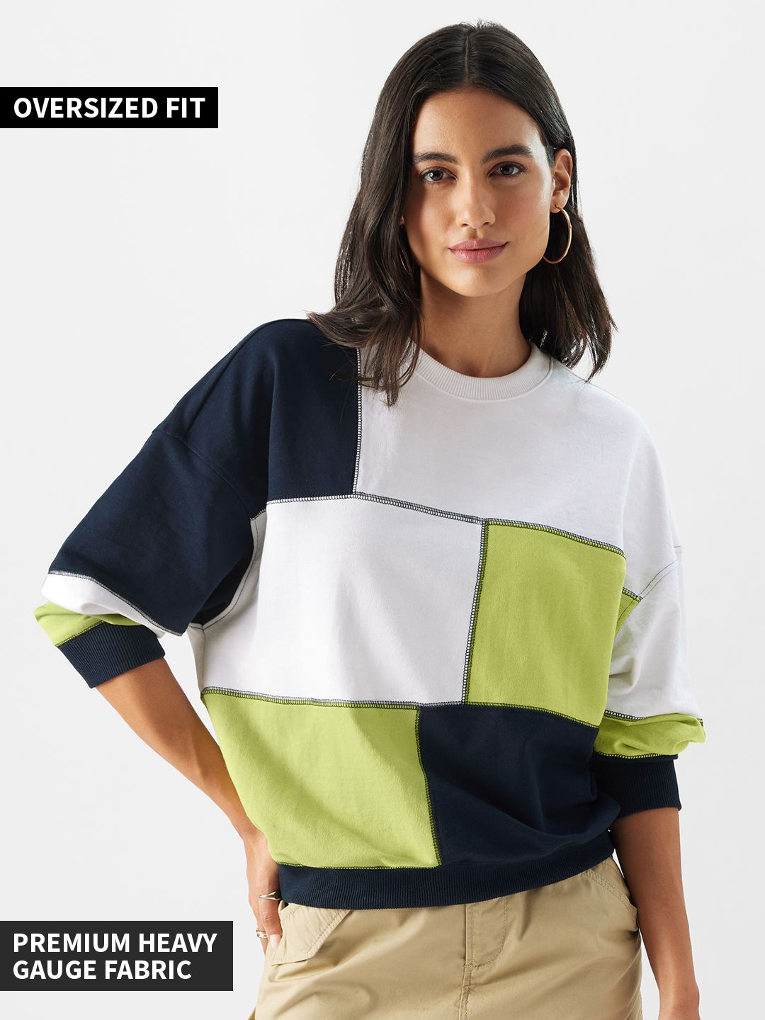 Buy Sulphur Blue Sweatshirt Women Oversized Sweatshirt Online