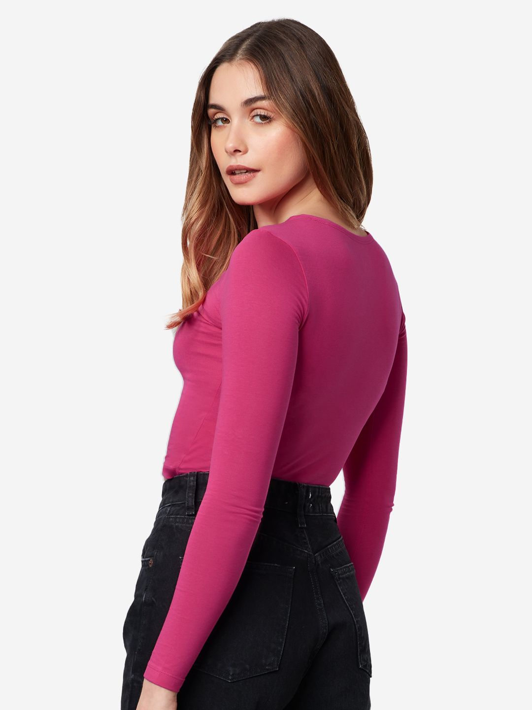 Buy Essential Solids: Hot Pink Women Cropped Tops