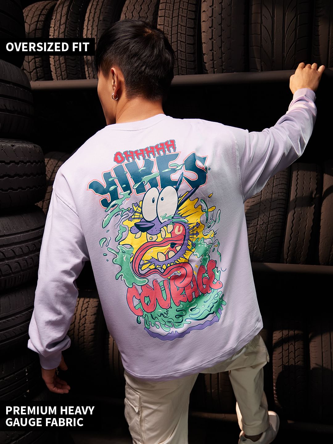 Buy Courage Yikes Oversized Full Sleeve T Shirts Online