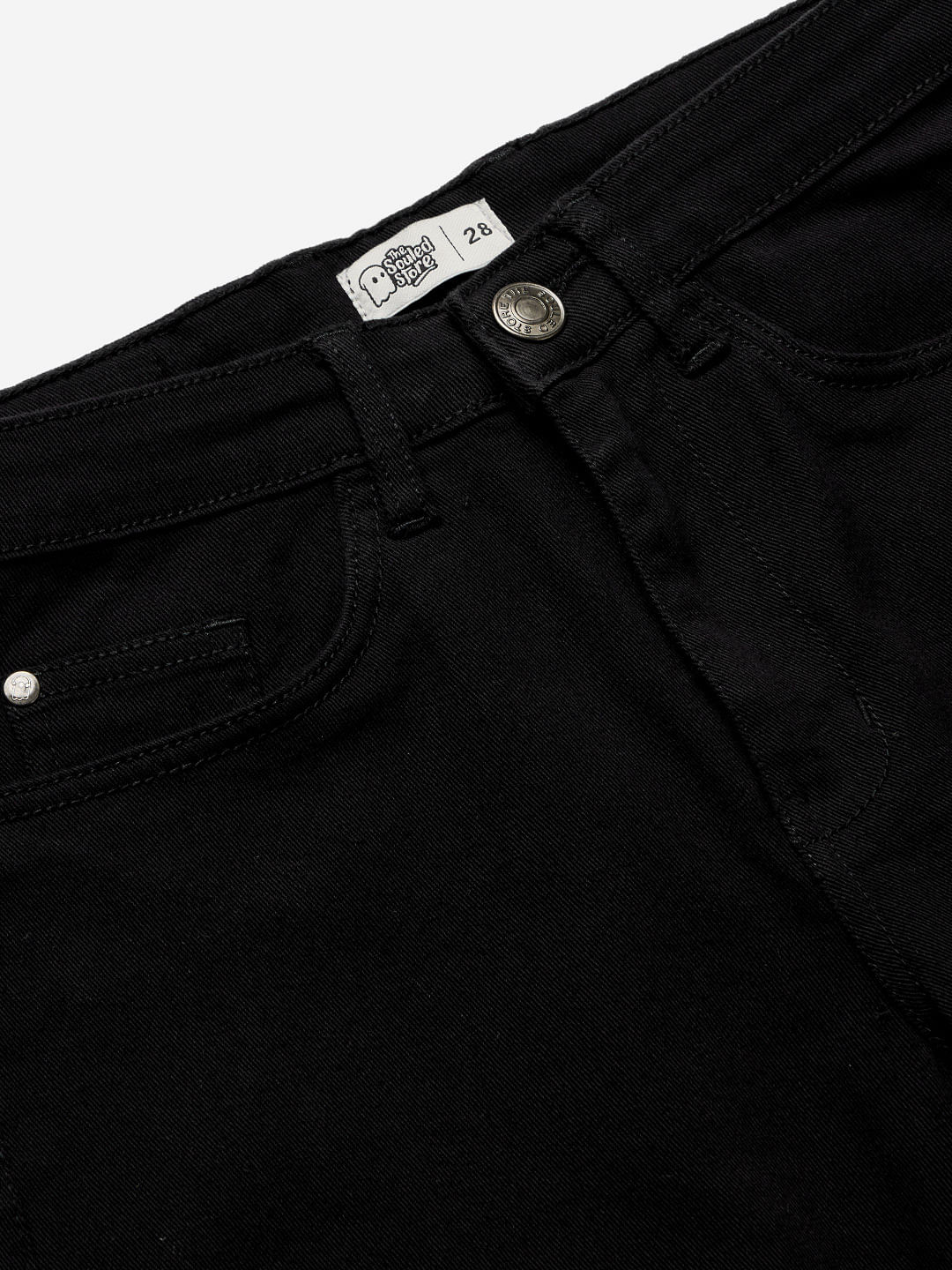 Buy Solids: Black (Straight Fit) Men Jeans Online
