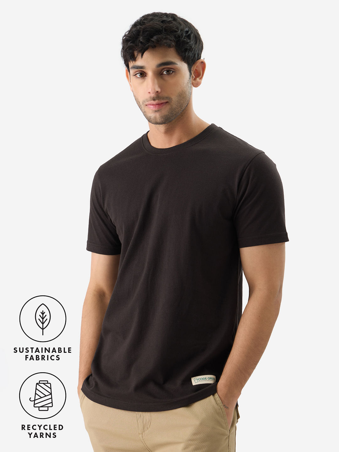 Buy Solids: Coffee Brown T-Shirts Online