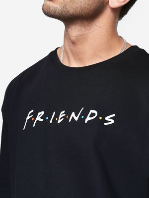 Buy Friends: Mischief Black Oversized T-shirt Online