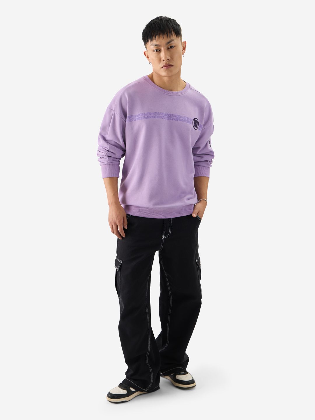 Black Panther: Graphic Panther Men Oversized Sweatshirts price