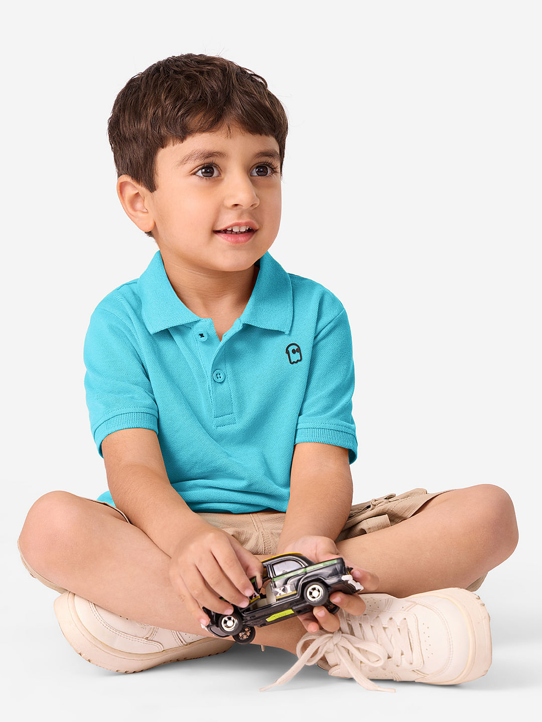 Buy Airy Blue Boys Polo T-shirt Online