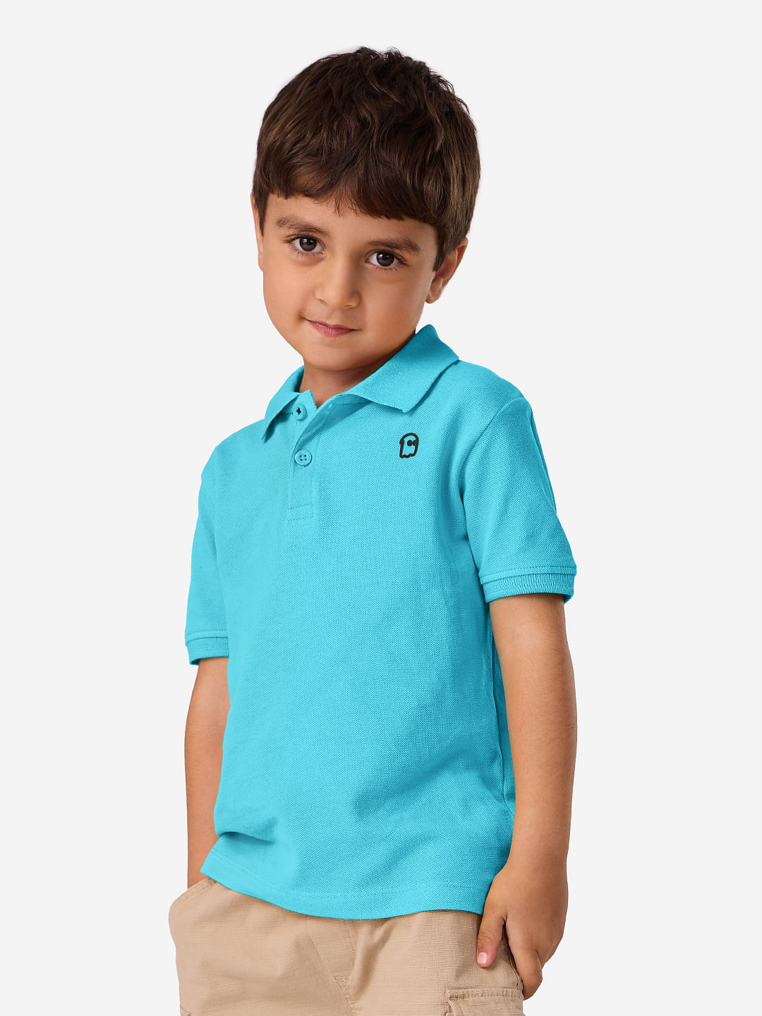 Buy Airy Blue Boys Polo T-shirt Online