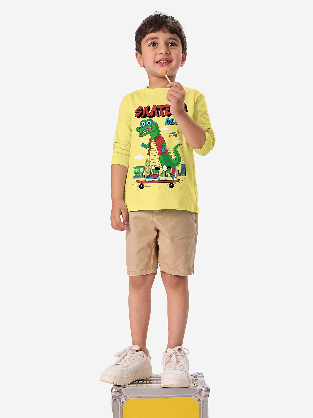 TSS Originals: Skater Gator Boys Cotton Full Sleeve T-Shirts (2-8 Yrs) online