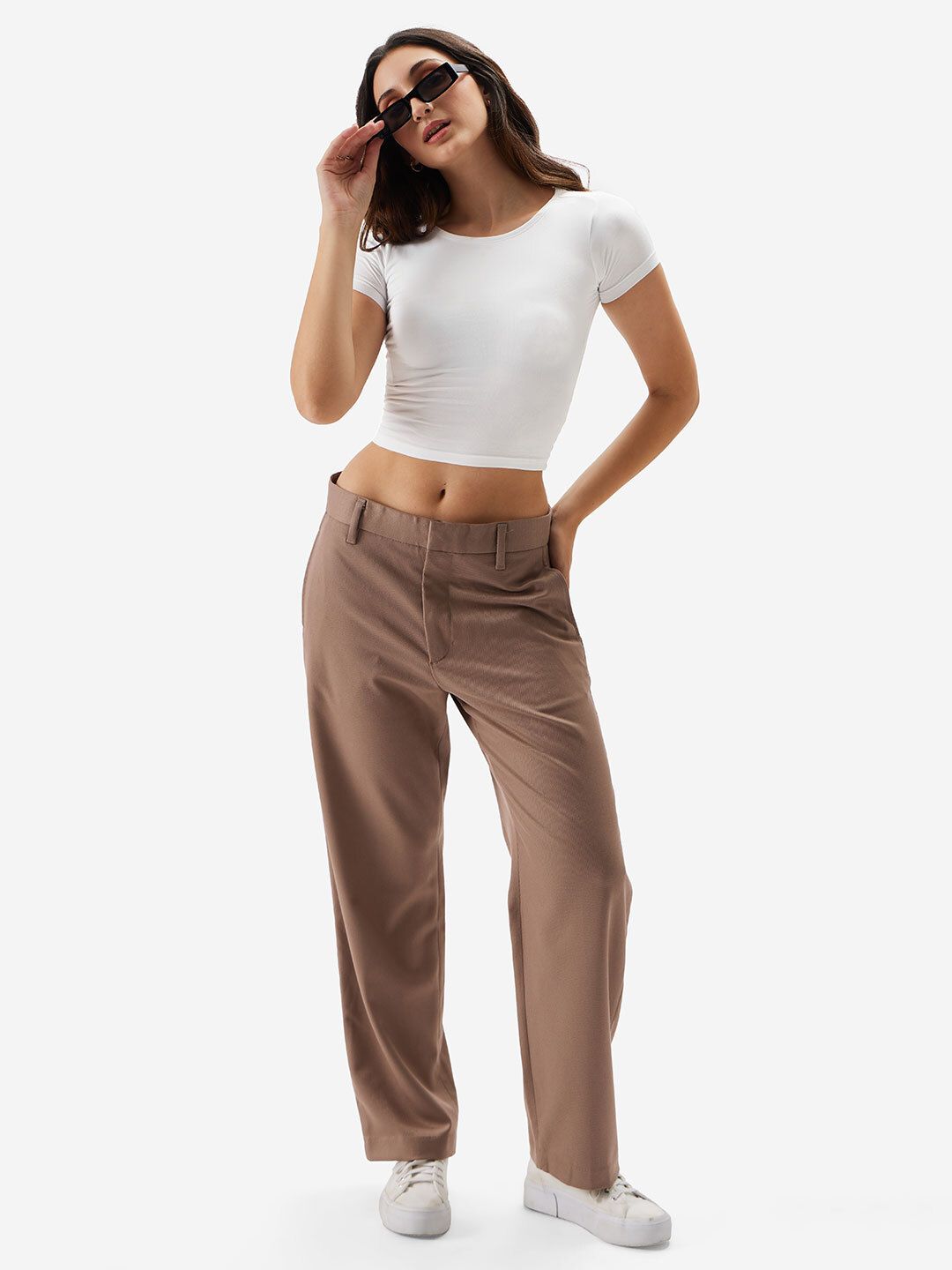 Essential Solids: White Women Cropped Tops price