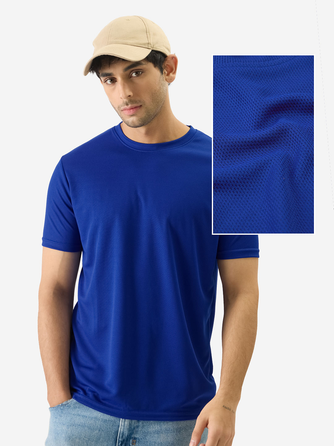Buy Solid: MI blue T-Shirts Online