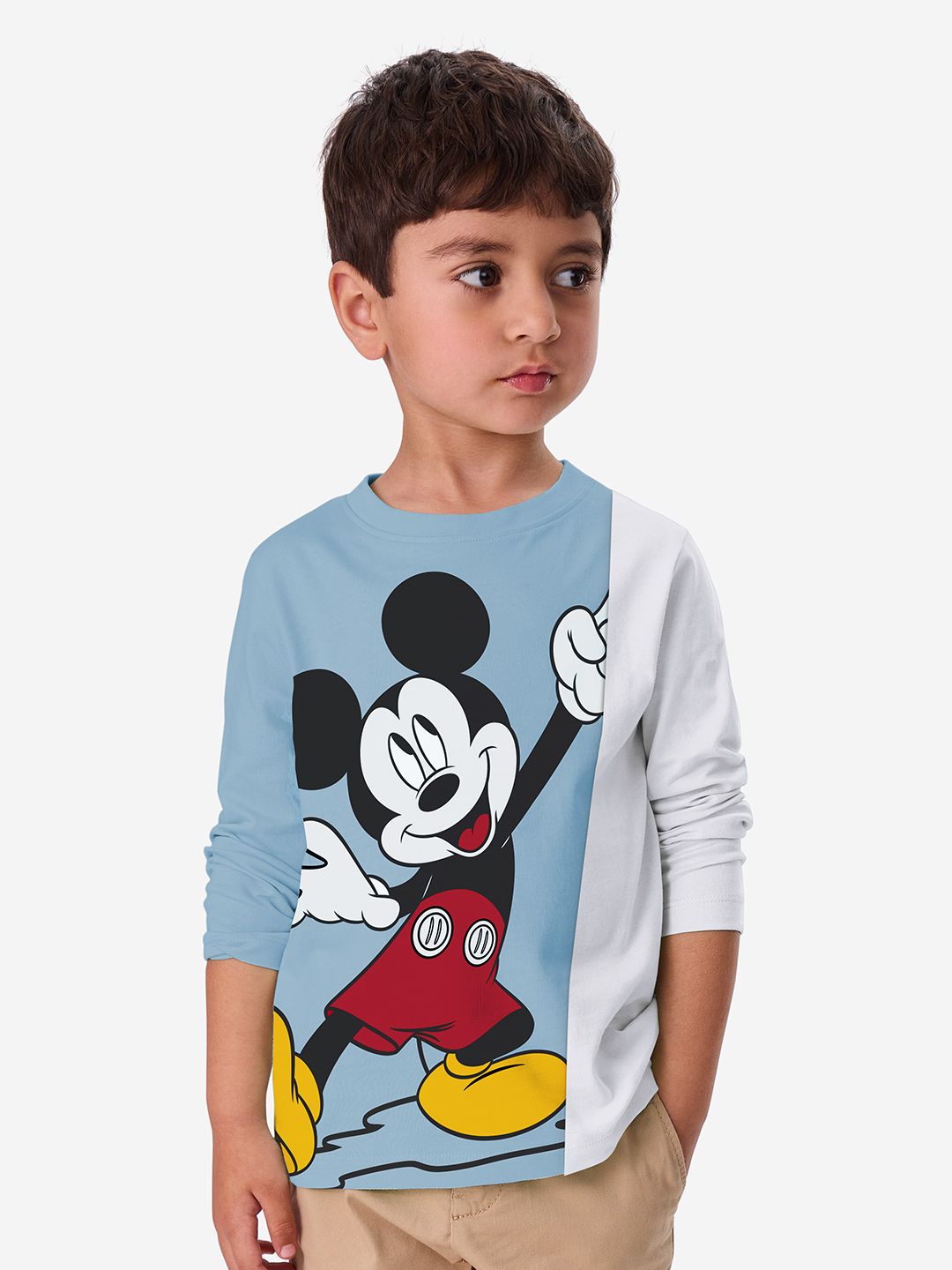 Buy Mickey Mouse Happy Boys Cotton Full Sleeve TShirts Online