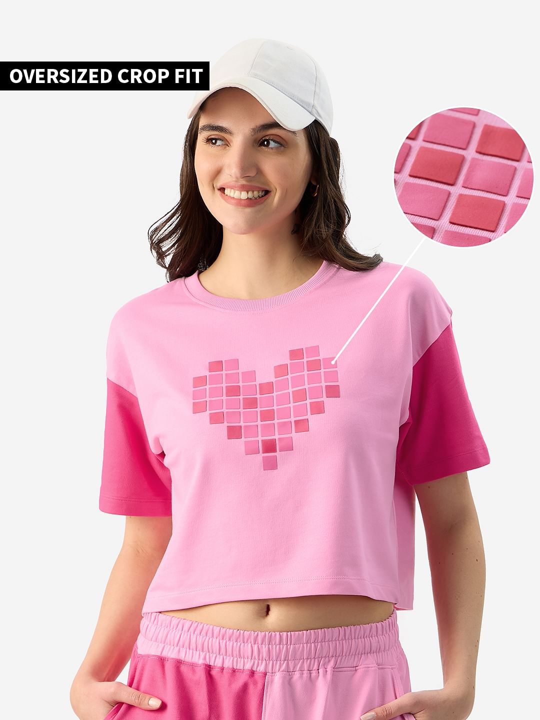 Buy Tss Originals In A Heart Beat Women Oversized Cropped T Shirts Online