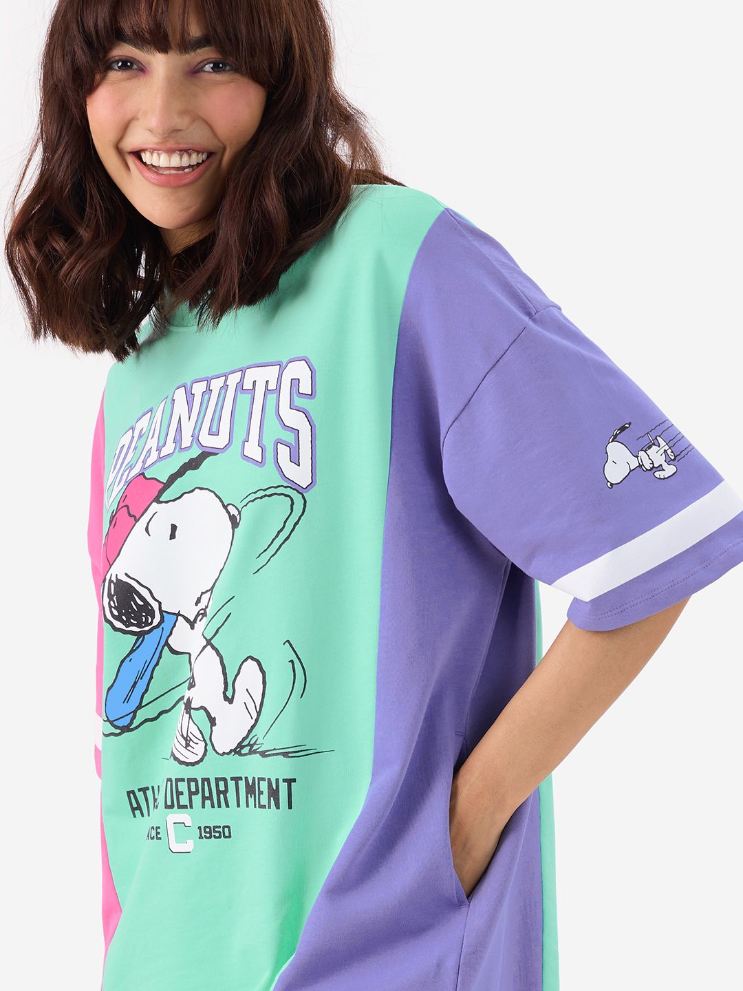 Buy Peanuts Athletic Department Women Oversized TShirt Dresses online