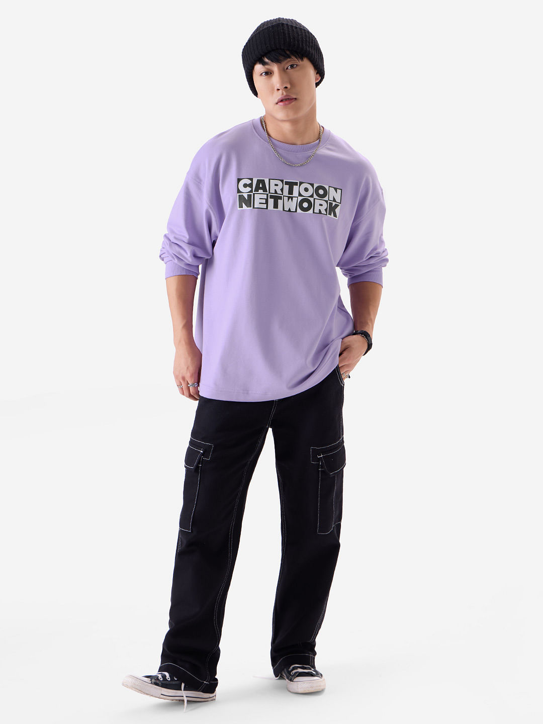 Buy Cartoon Network: Johnny Bravo Oversized Full Sleeve T-Shirts Online