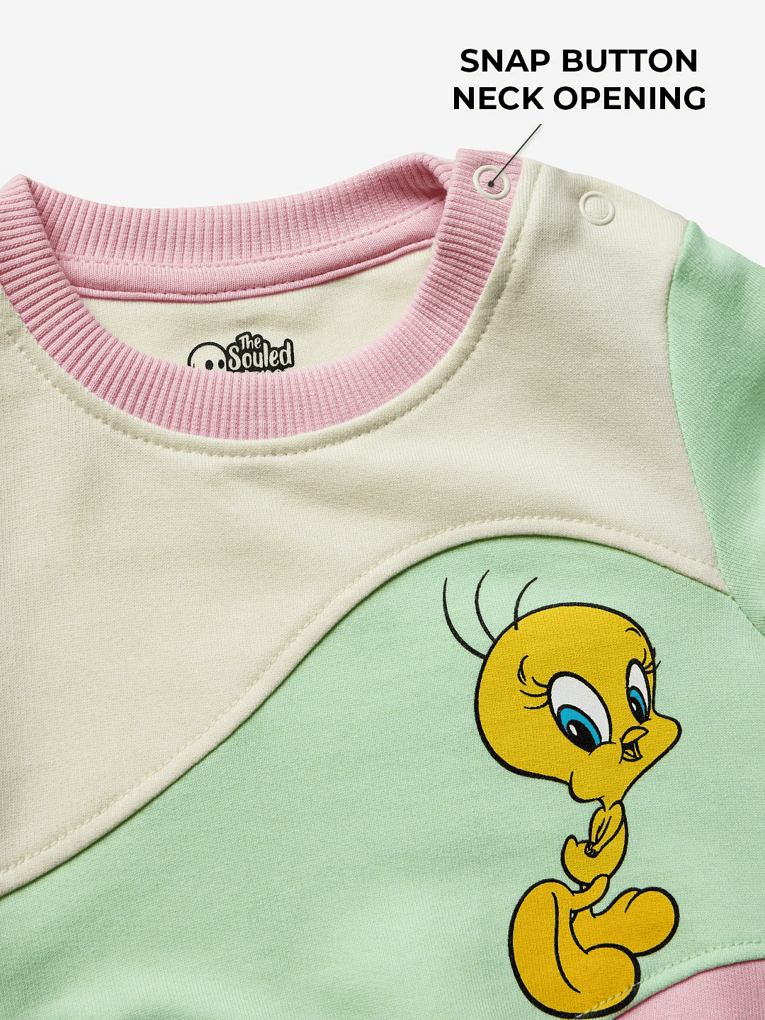 Looney Tunes: Tweety (Snap Button) Girls Cotton Sweatshirts (2-8 Yrs) online