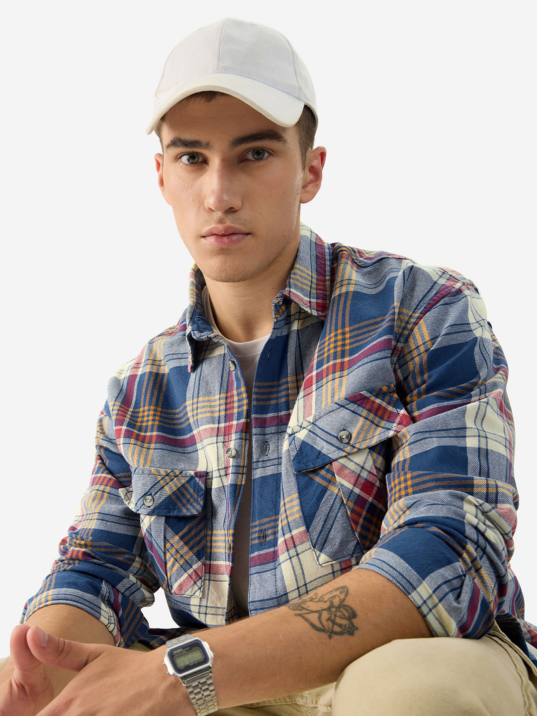 Buy Plaid: Aura Men Relaxed Shirts Online