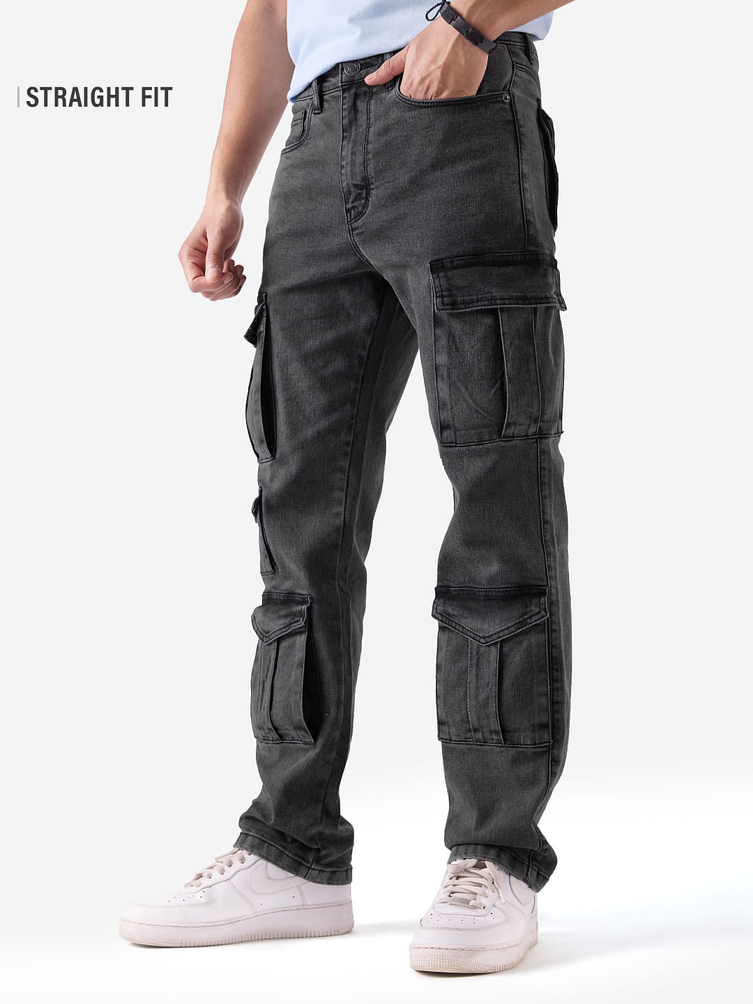 Buy Stone Grey Cargo Pants for Men Online in India -Beyoung