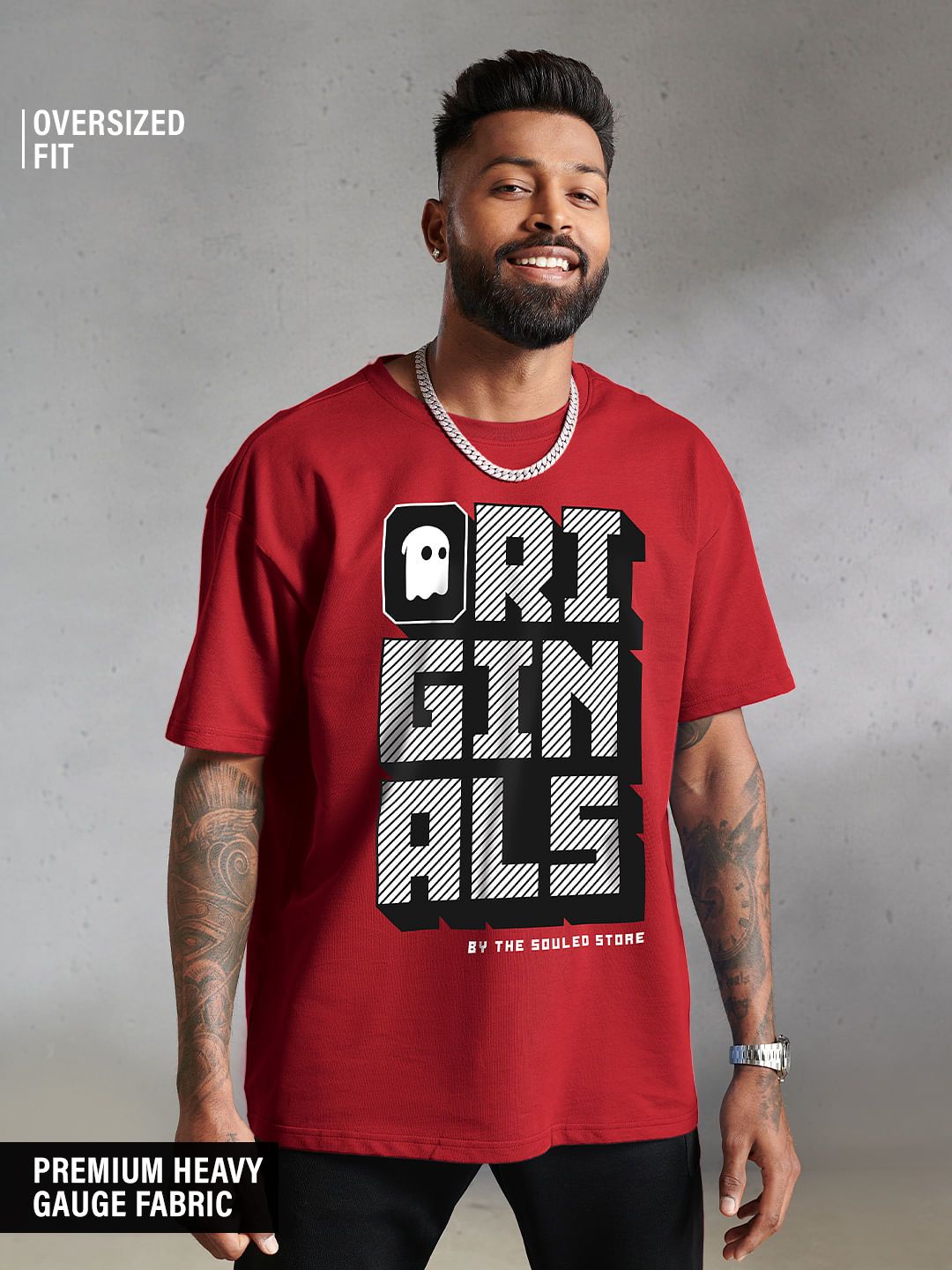 Buy TSS Originals Oversized Red Oversized T-Shirts Online