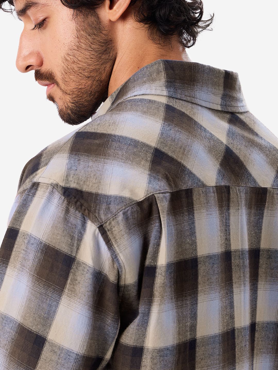 Buy Checks: Brown & Beige Men Utility Shirts