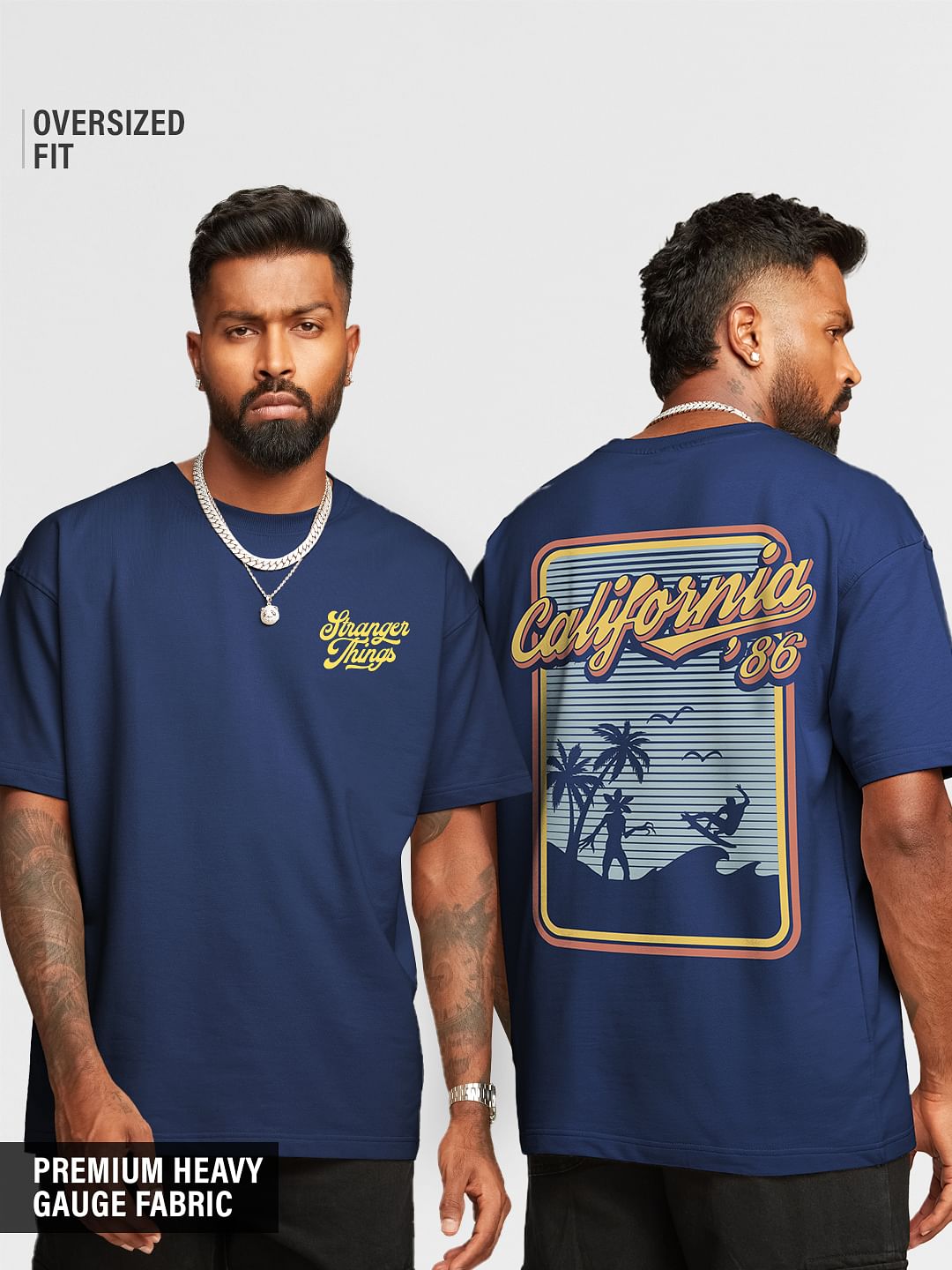 Buy Stranger Things California 86 Oversized T shirt Online