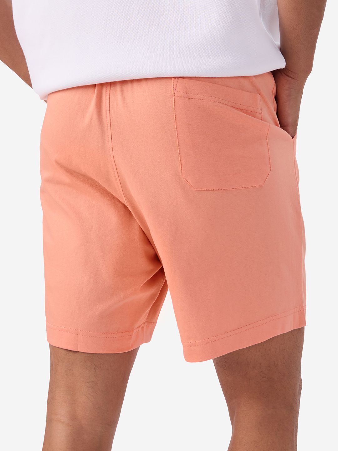Home Shorts: Peach Pink Men Home Shorts price