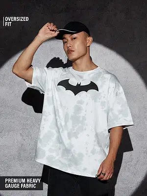 Batman: Bat Signal Tie Dye Oversized T-Shirts Online