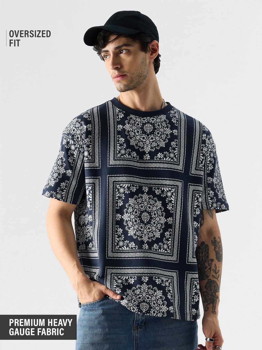 THE BONEZ VINTAGE #7 BANDANA SKULL TEE