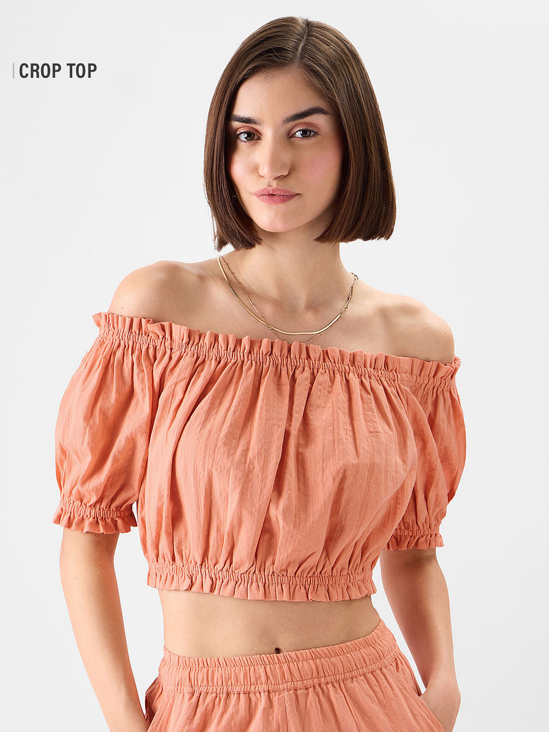 Buy Solids Apricot Women Cropped Tops Online At The Souled Store 6560