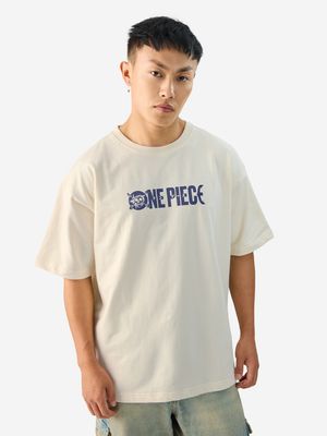 T-shirt Qwertee One Piece - Motif 'Going Vogue Merry' - Bleu, Taille L - Coton, Occasion Parfait état