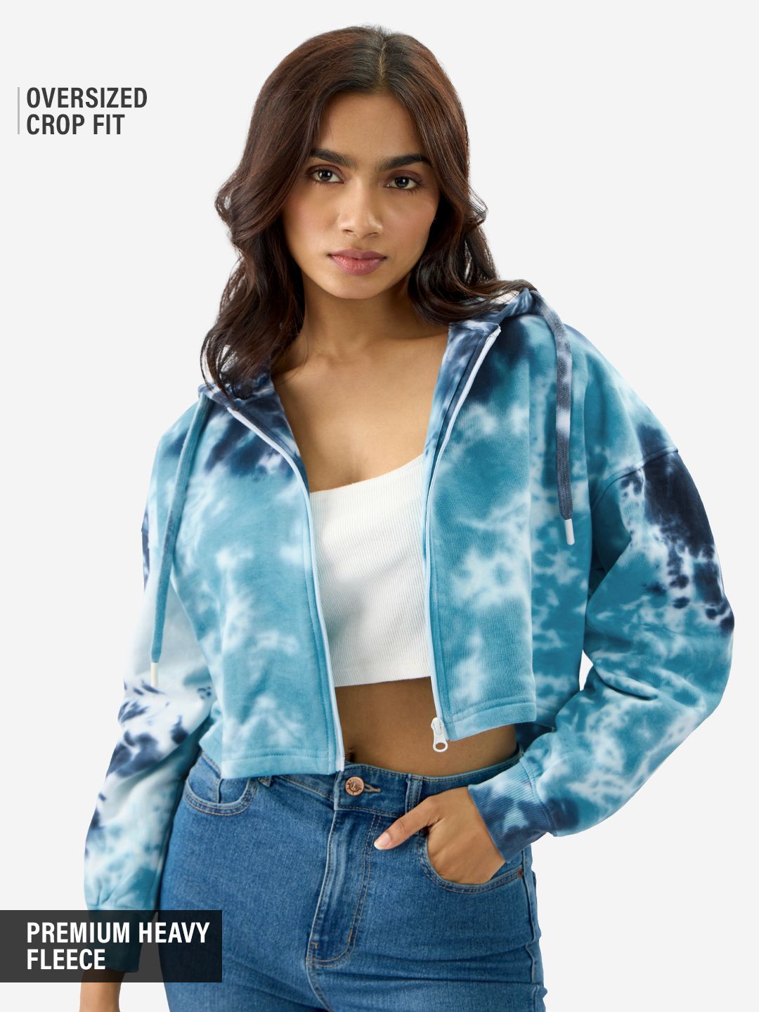 Buy Tie Dye: Splash Style Women Cropped Oversized Hoodies online at The ...