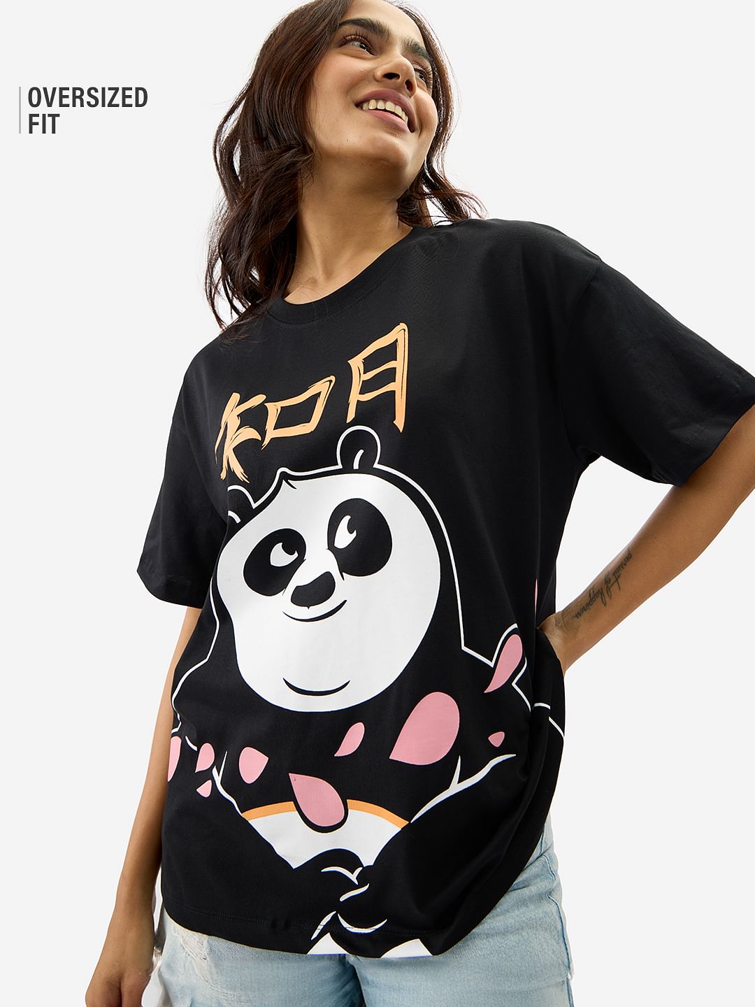 Buy Kung Fu Panda: Wisdom Women Oversized T-Shirts Online