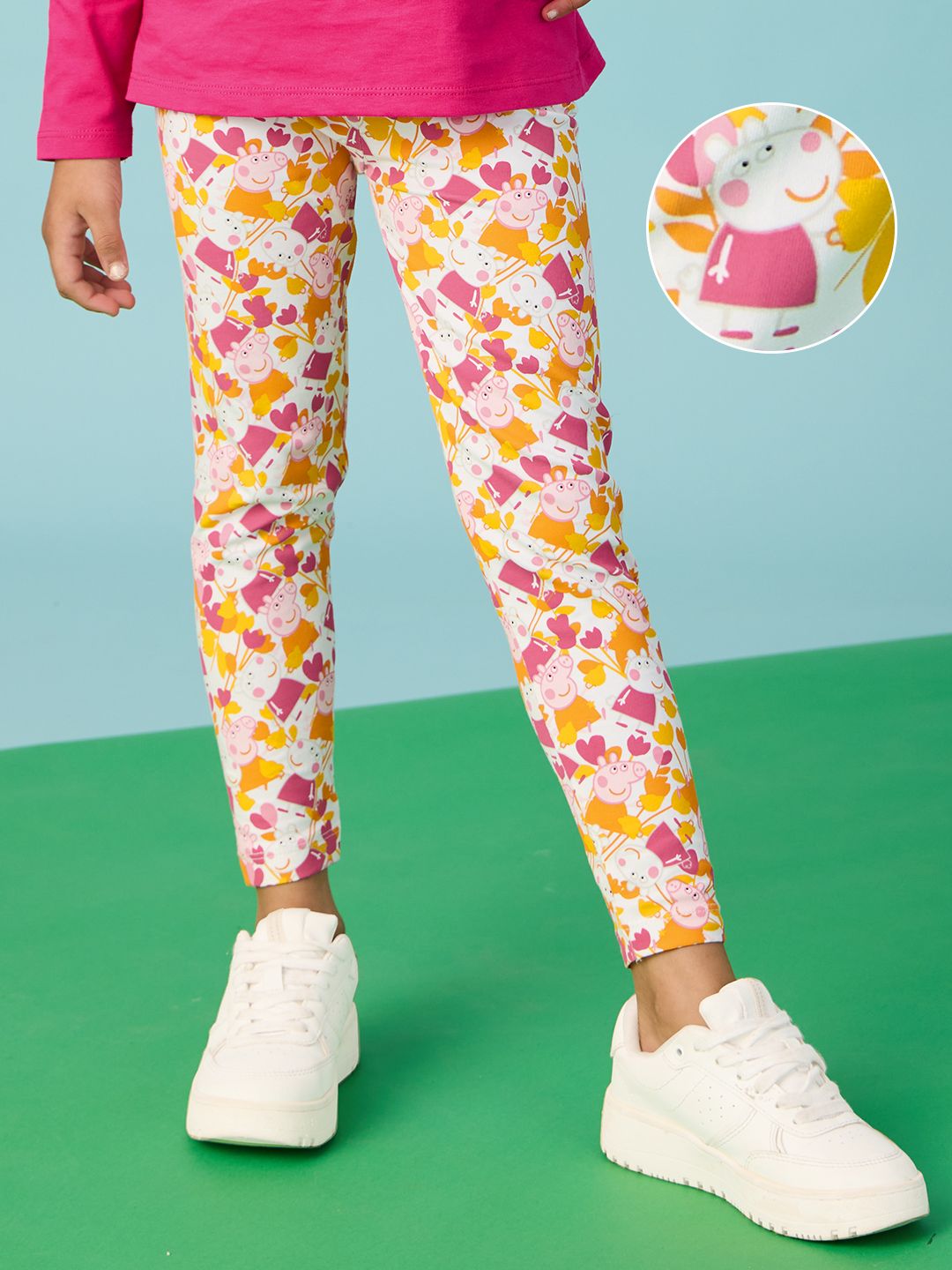 Peppa Pig: Good Vibes Girls Cotton Leggings (2-8 Yrs) Online