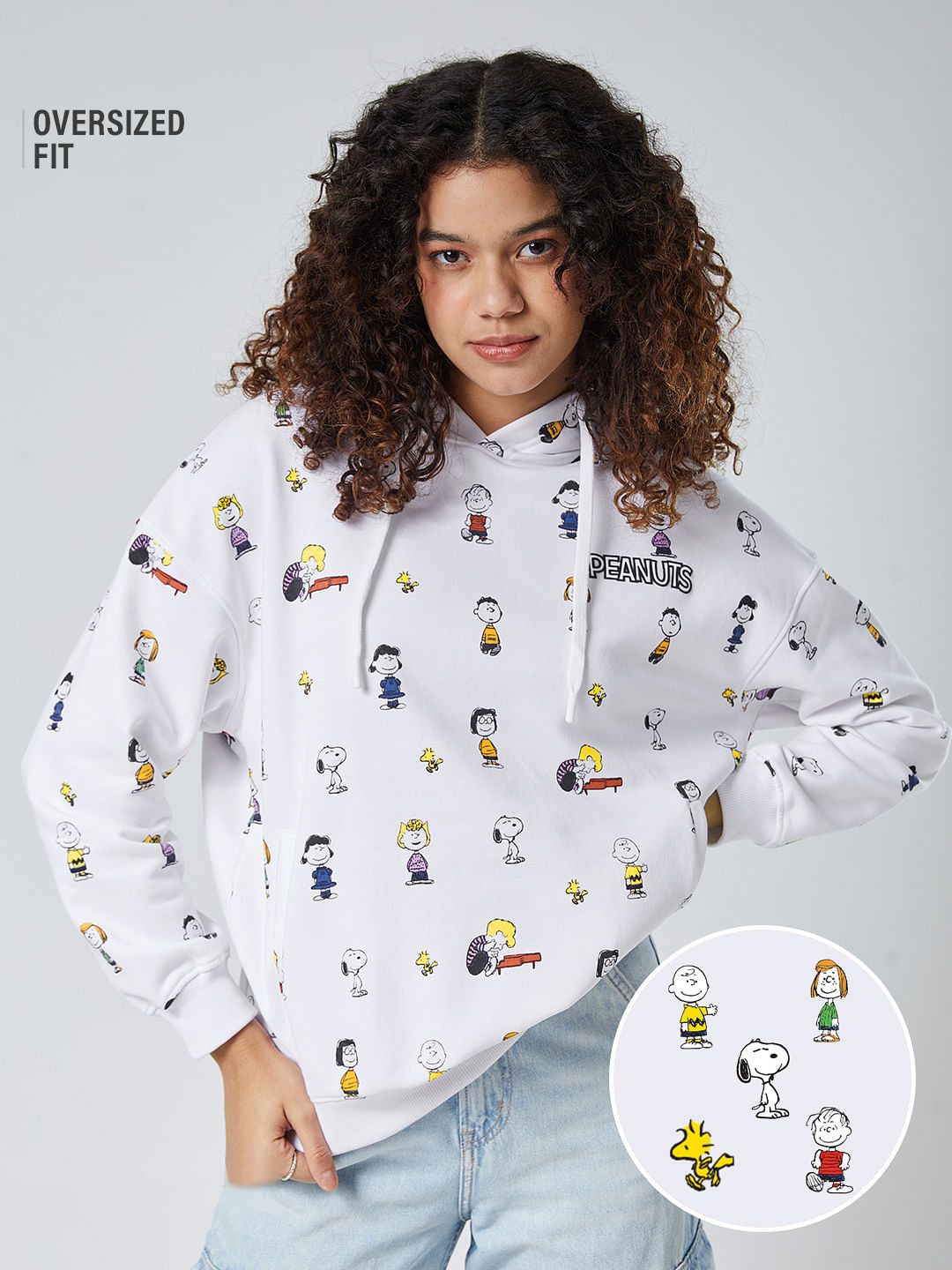 Peanuts - Snoopy Woodstock Broken Heart - Women's Oversized Fleece Hoodie Sweatshirt