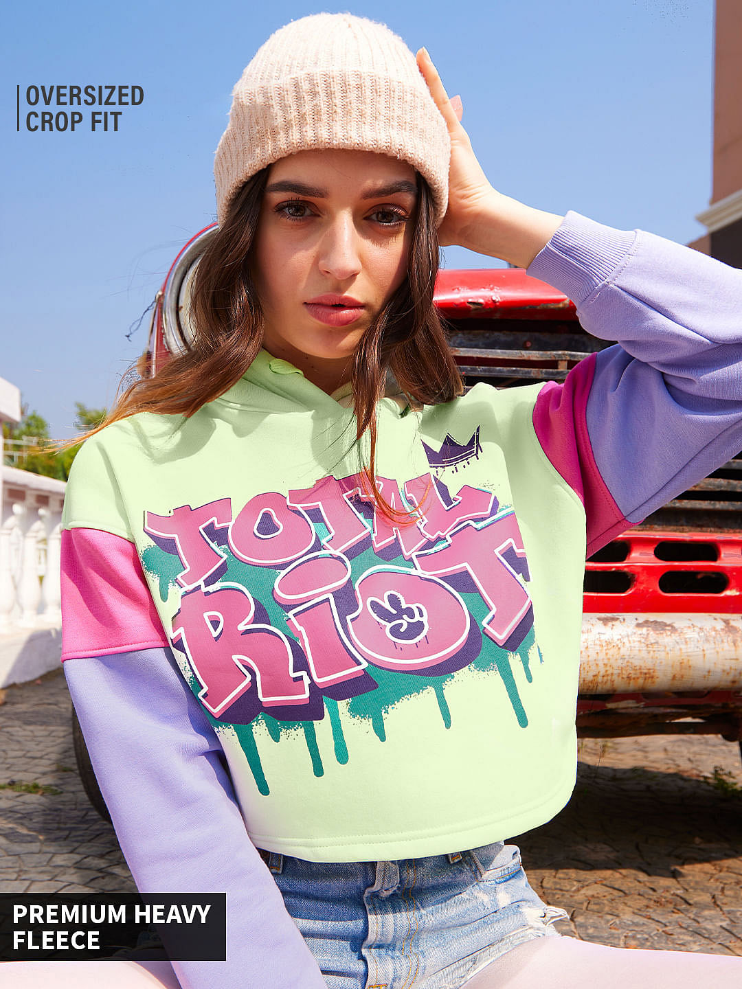 Buy Total Riot Women Cropped Oversized Hoodies Online At The Souled Store 2045