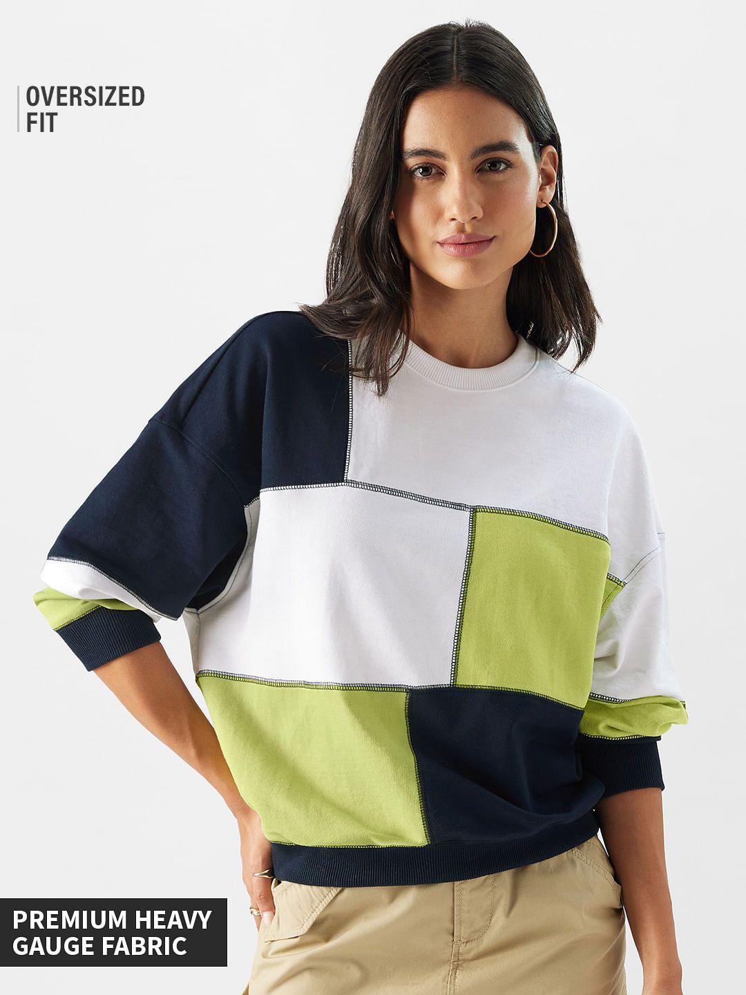 Buy Sulphur Blue Sweatshirt Women Oversized Sweatshirts online at The