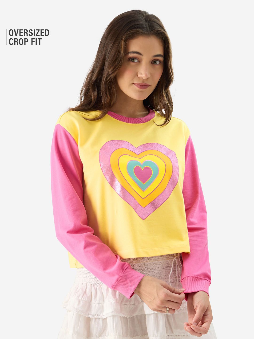 TSS Originals: Rainbow Hearts Women Full Sleeves Tops