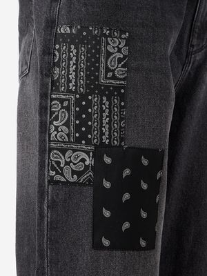 Buy Denims: Bandana Patches (Straight Fit) Jeans Online