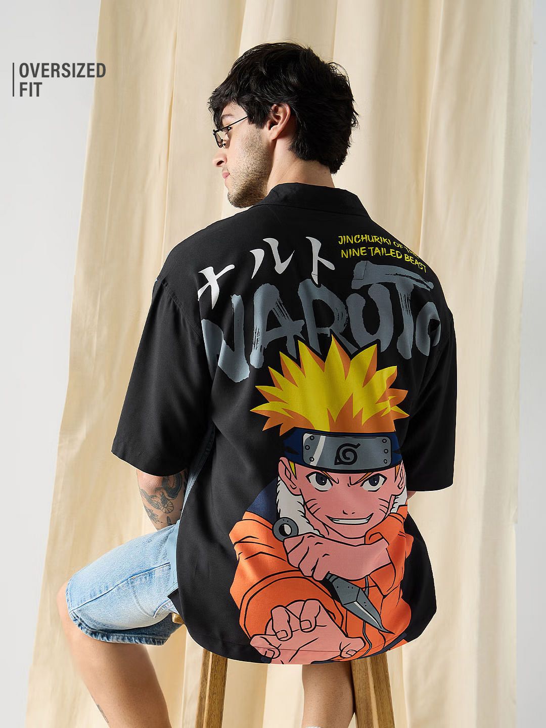 Buy Naruto: Jinchuriki Men Oversized Shirt Online