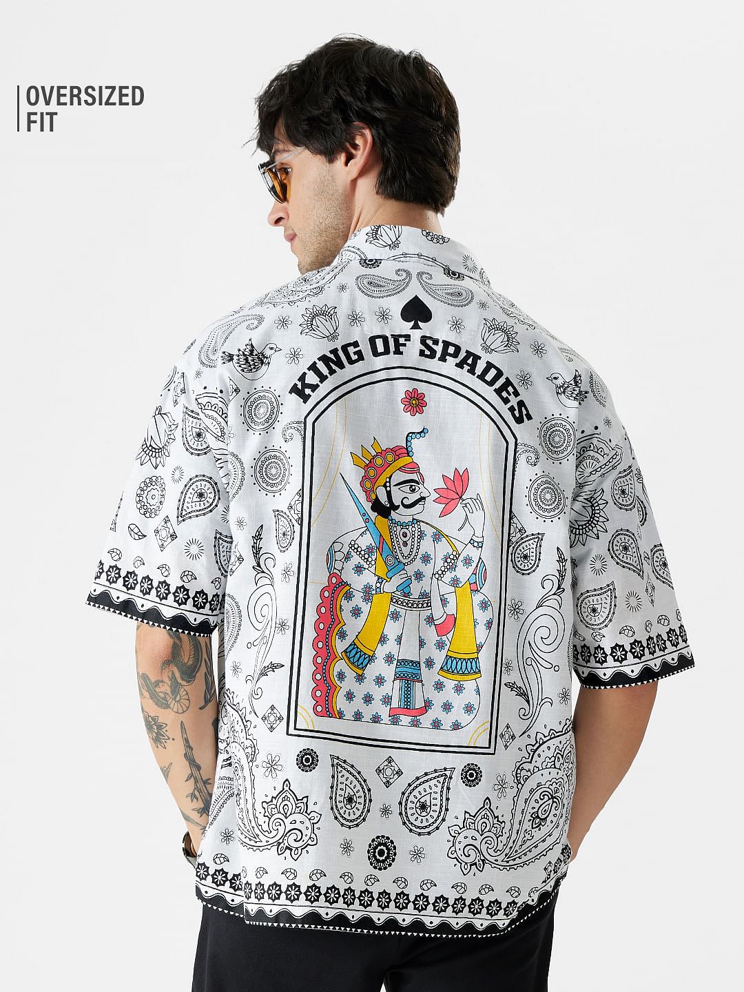 Buy TSS Originals King Of Spades Men Oversized Shirts Online