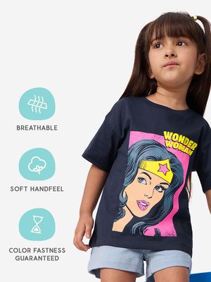 Wonder Woman: Fierce Girls Cotton T-Shirts (2-8 Yrs) By DC Comics™