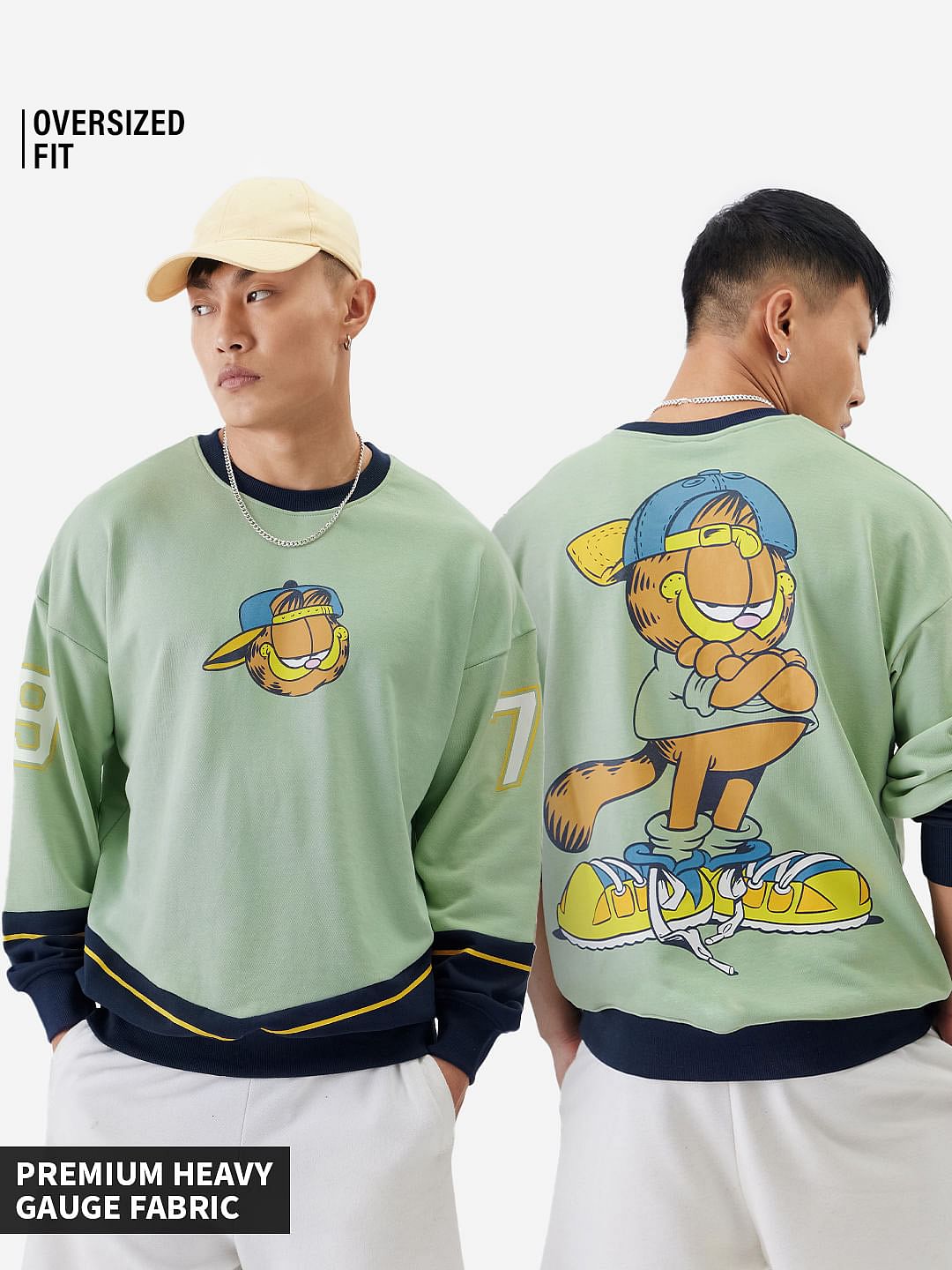 Buy Official Garfield: Gangster Men Oversized Sweatshirt Online