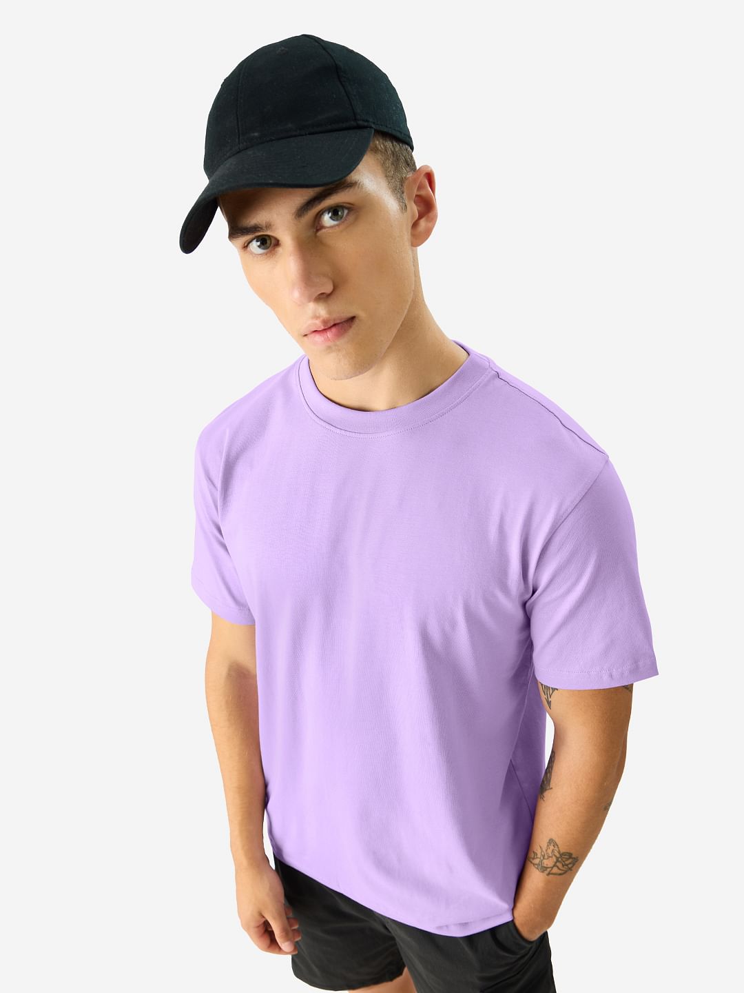 Buy Solids Deep Lavender T Shirts Online