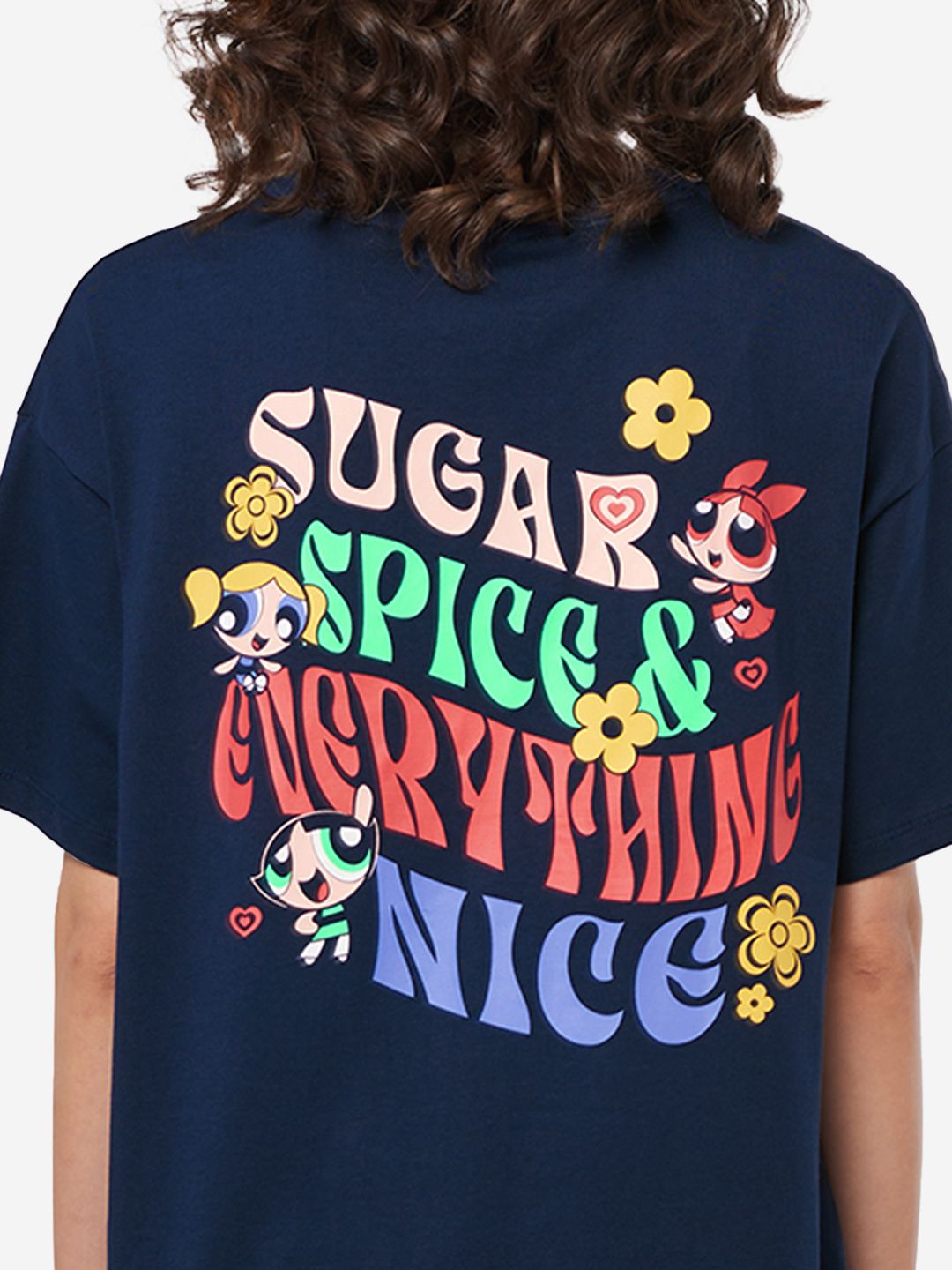 Buy Powerpuff Girls: Spice and Nice Women Oversized T-Shirts online at ...