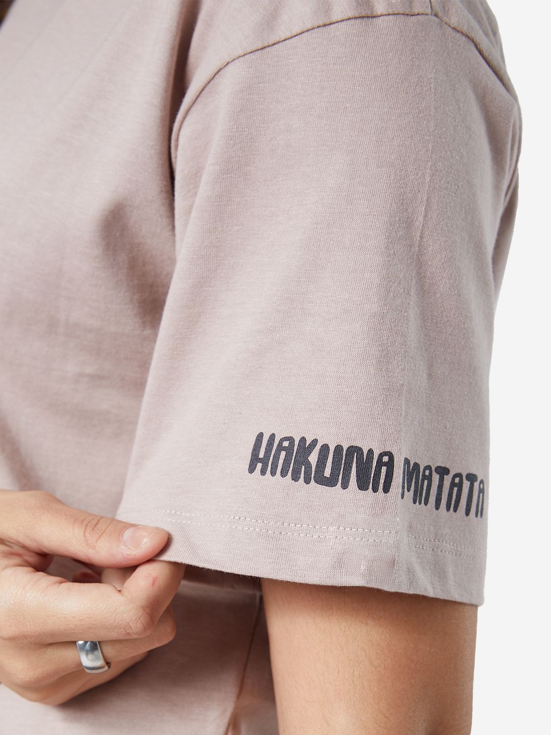 Disney: Hakuna Matata Women Oversized Cropped T-Shirts price