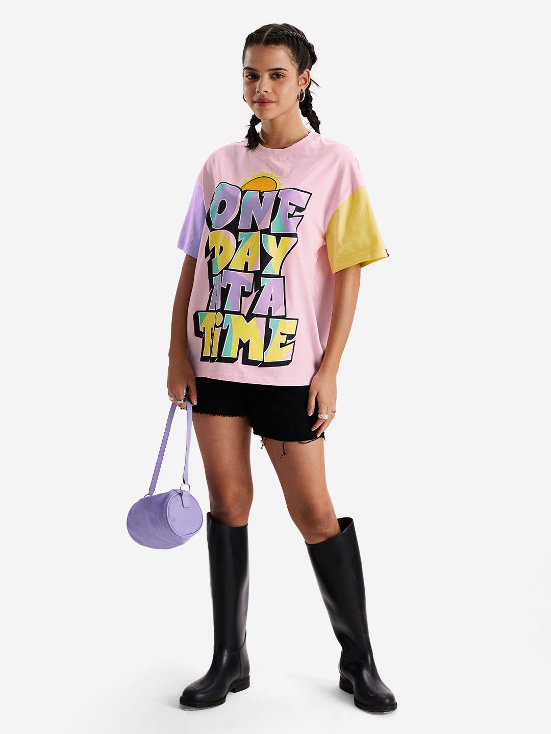 TSS Originals: One Day At A Time Women Oversized T-Shirts online