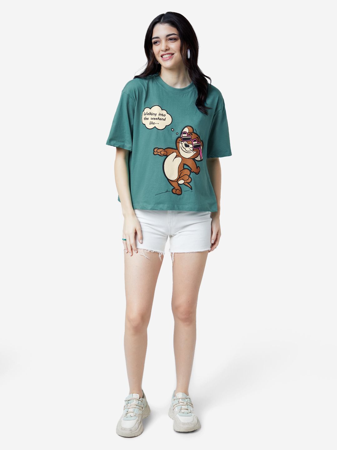 Tom And Jerry: Weekend Women Oversized T-Shirts price