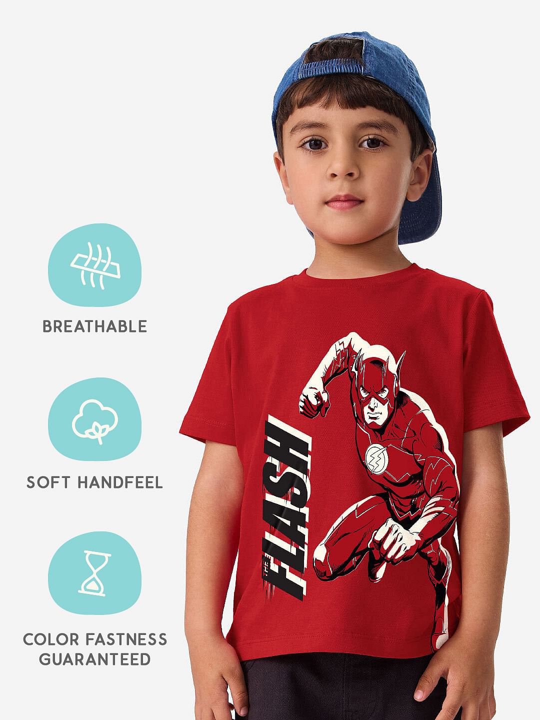 Buy DC Flash Graphic Print Boys T shirt Online