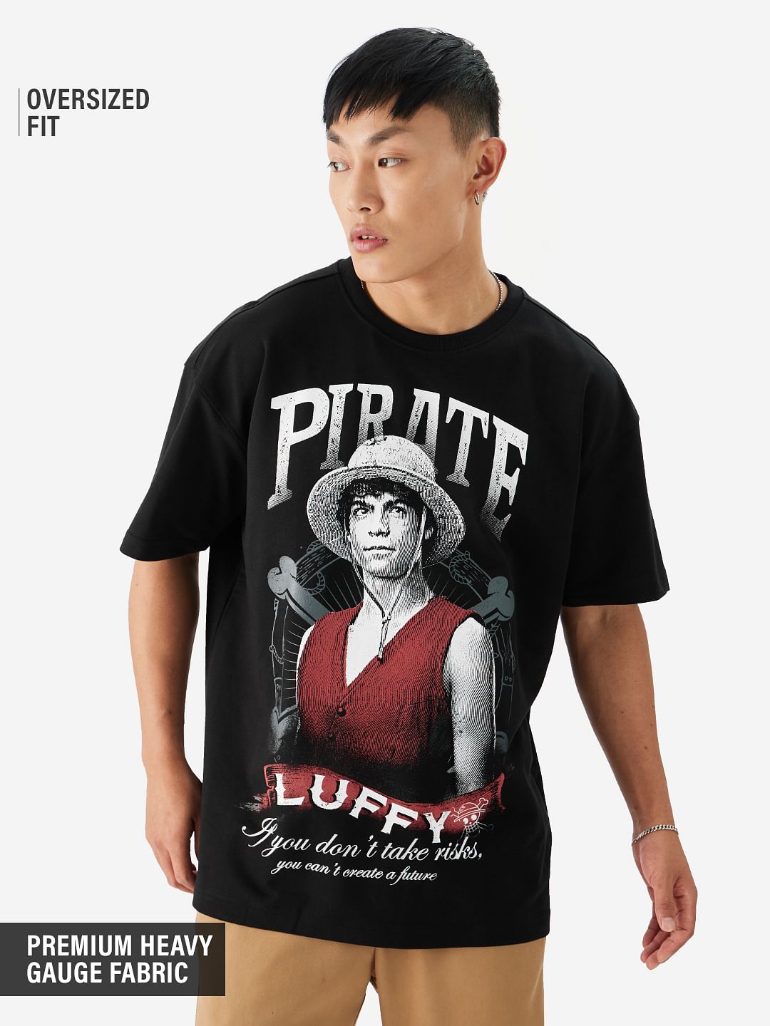 Buy One Piece: Luffy The Pirate King Oversized T-Shirts Online