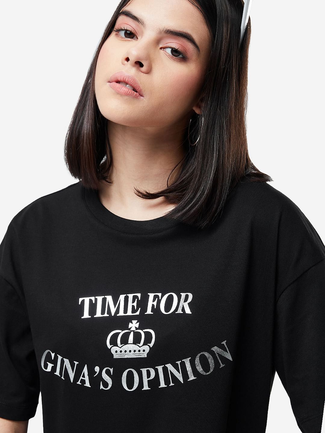 Buy Brooklyn Nine Nine Gina s Opinion Women Oversized Cropped T Shirts online at The Souled Store